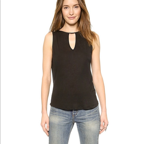 Dark Red Open Back/Fringe Top with Front Keyhole - Picture 7 of 8